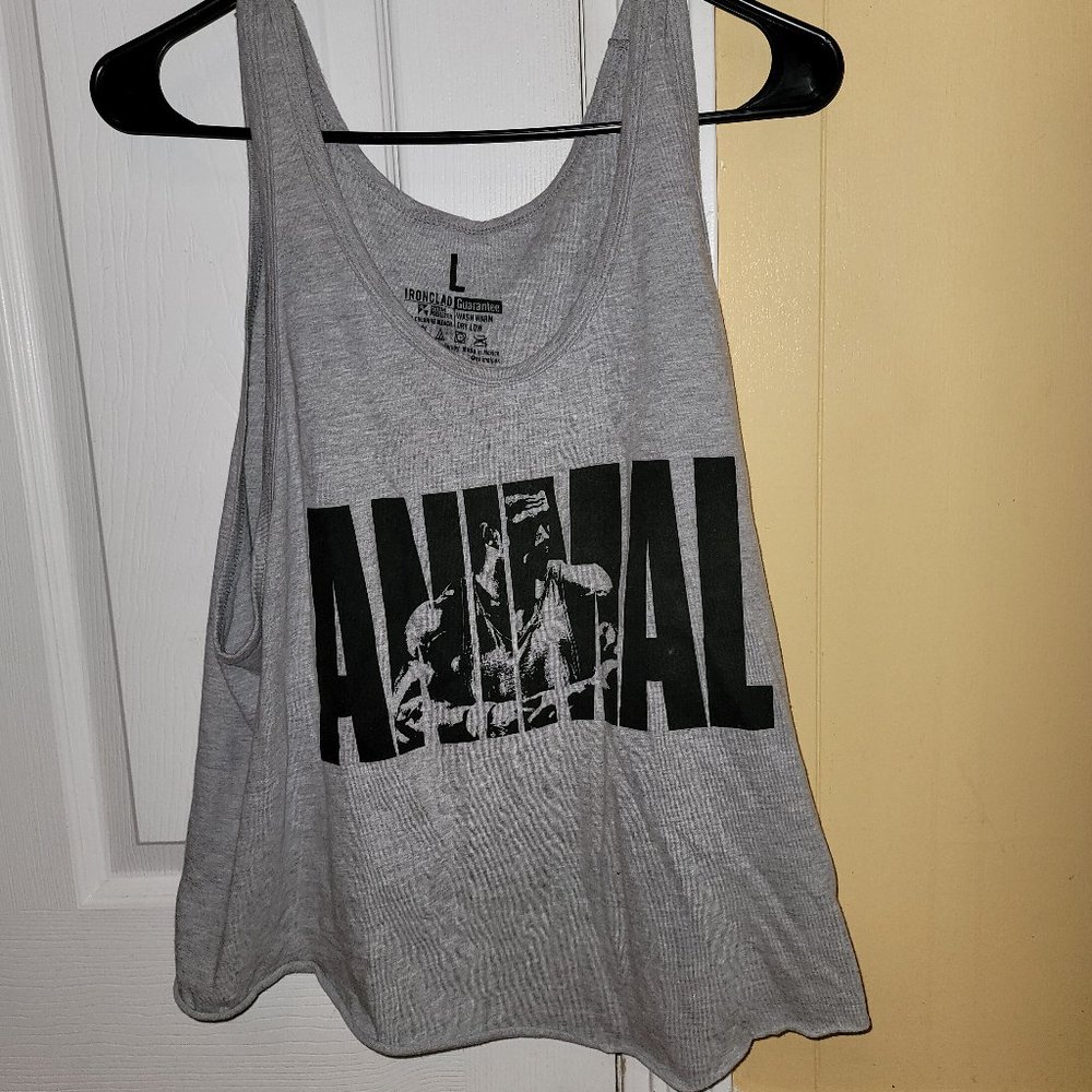 Animal gray crop tank
